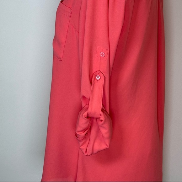 Express “The Portofino Shirt” V-Neck Button Front Lightweight Womens Size Small - Picture 7 of 10